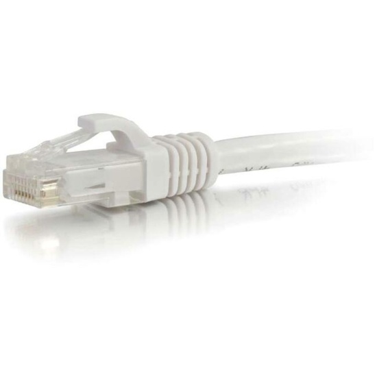 C2G Unshielded Snagless Cat5e Ethernet Network Patch Cable - White - 1ft  Image