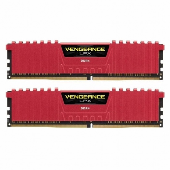 32GB Corsair Vengeance LPX 3000MHz CL15 DDR4 Dual Memory Kit (2x16GB) Red Image