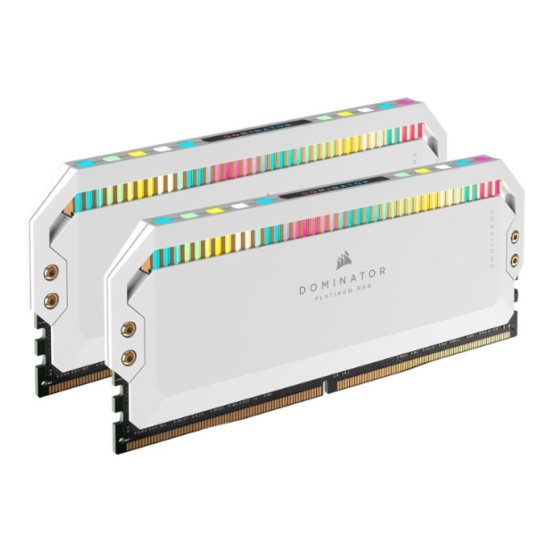 32GB Corsair Dominator Platinum RGB DDR5 6200MHz CL36 Dual Channel Kit (2x 16GB) - White Image