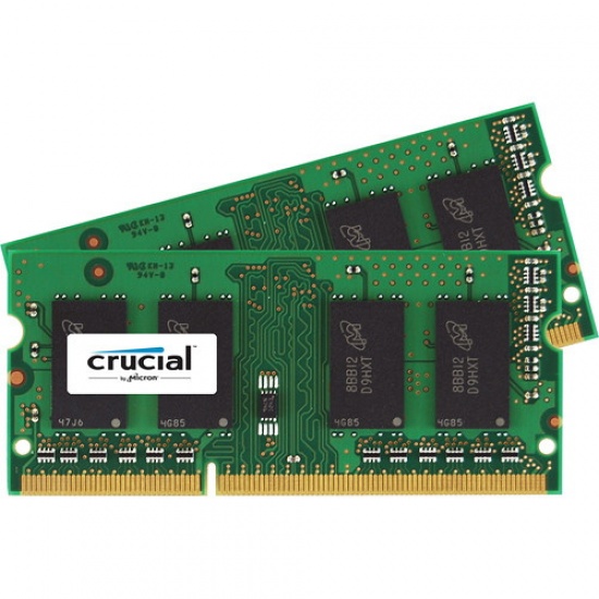 4GB Crucial DDR3 SO DIMM PC3-12800 1600MHz 1.35V Memory Upgrade Kit (2x 2GB) Image