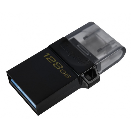128GB Kingston Technology DataTraveler Micro Duo3 G2 USB3.2 Type-A With Micro USB Flash Drive - Black Image