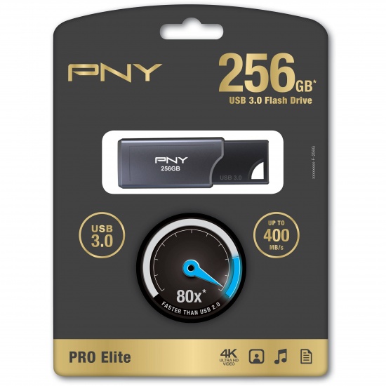 256GB PNY Pro Elite USB3.0 Flash Drive - Grey Image