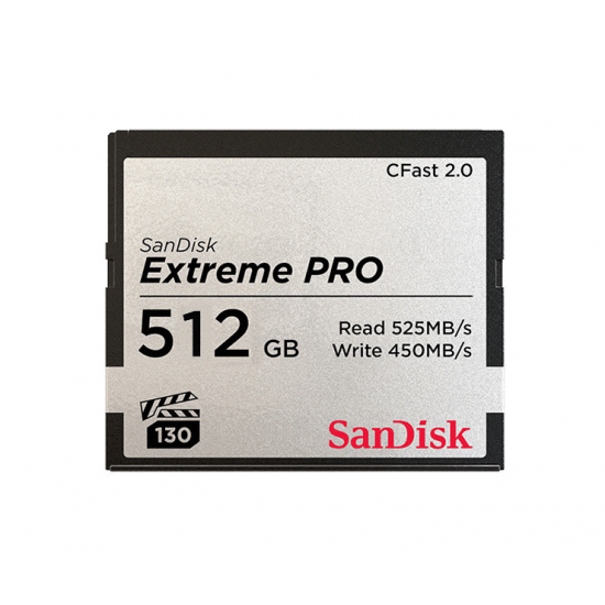 512GB SanDisk Extreme Pro CFast 2.0 Memory Card Image