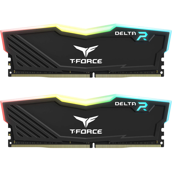 64GB Team Group Delta RGB DDR4 3600MHz CL18 Dual Channel Memory Kit (2x32GB) - Black Image