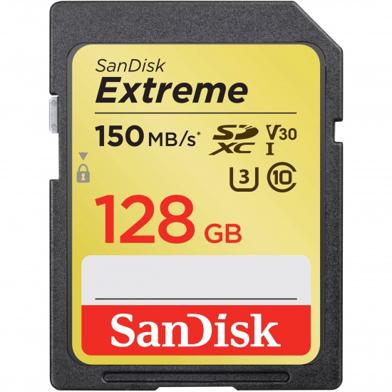 128GB SanDisk Extreme SDXC Secure Digital Memory Card Image