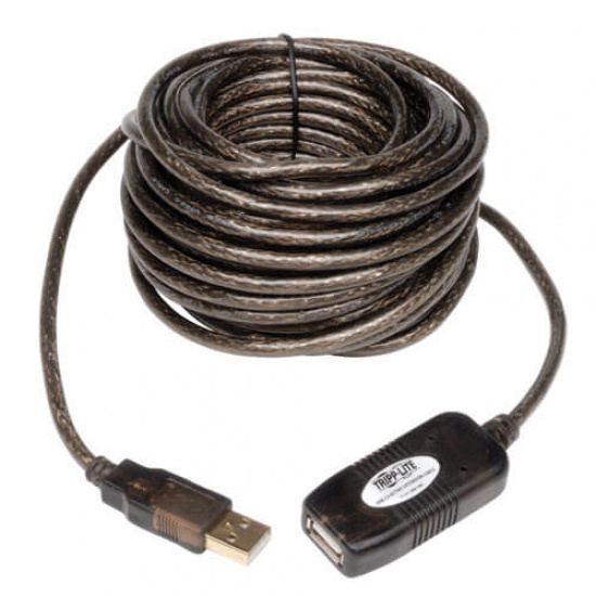 Tripp Lite 33FT USB2.0 USB-A Male to USB-A Female Active Extension Repeater Cable Image