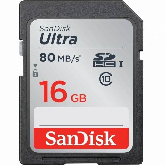 16GB SanDisk Ultra Class 10 UHS-I SDHC Memory Card Image