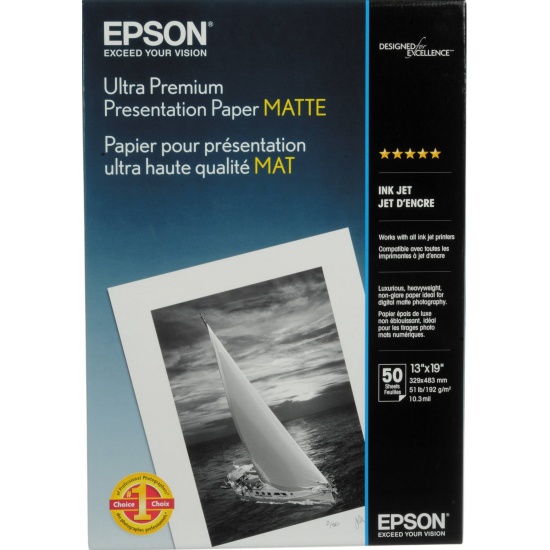 Epson Matte A3+ 13x19 Ultra Premium Presentation Photo Paper - 50 sheets Image