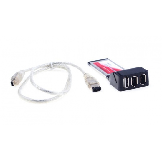ExpressCard/34 adapter with 2x FireWire 400 and 1x USB2.0 ports