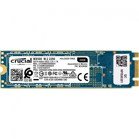 250GB Crucial MX500 M.2 Internal Solid State Drive