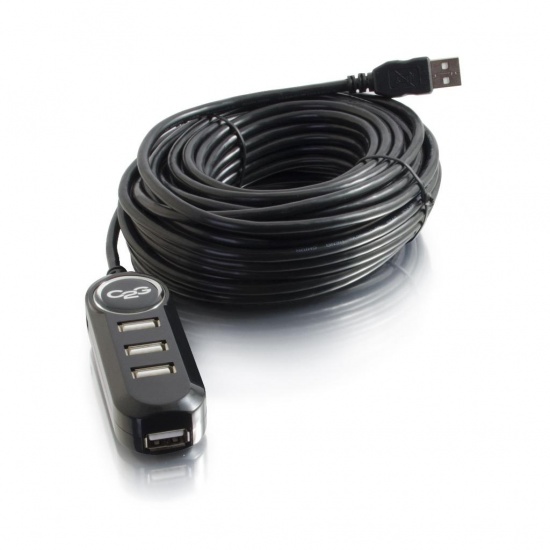 C2G 4FT USB Type-A Male to USB Type-A Female Extension Cable - Black Image