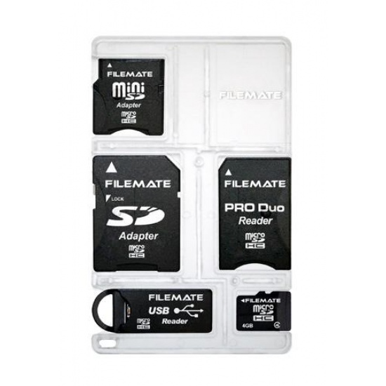 4GB FileMate Card-It-All Universal Memory Card Adapter Kit (microSDHC + 4 adapters) Image