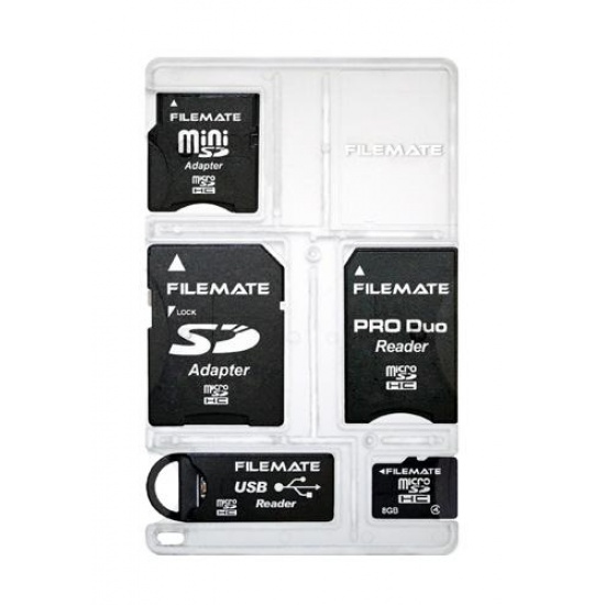 8GB FileMate Card-It-All Universal Memory Card Adapter Kit (microSDHC + 4 adapters) Image
