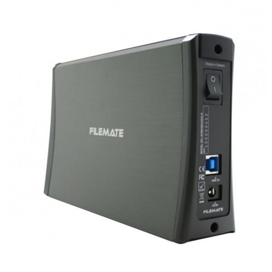 Filemate HDD Enclosure 3.5-inch USB3.0 Mirror Finish Dark Grey Image