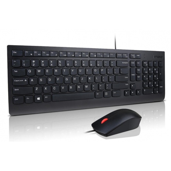 Lenovo Essential USB Wired Keyboard and Mouse Combo - UK Keyboard Layout Image