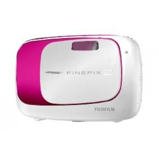 Fuji Finepix Z35 10.0mp digital camera, 3x optical zoom (pink/white) + 2GB SD card, camera case, spare battery Image
