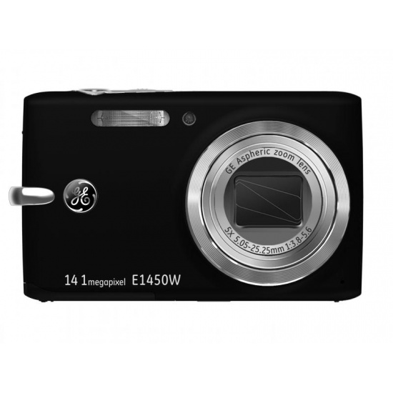 GE E1450W 14.1 Megapixel Digital Camera, 5X Optical Zoom, 2.7-inch LCD (Black) Image