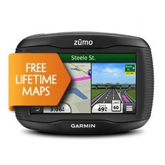Garmin Zumo 350LM Motorcycle GPS with lifetime European map update, Bluetooth, 4.3-inch LCD Image