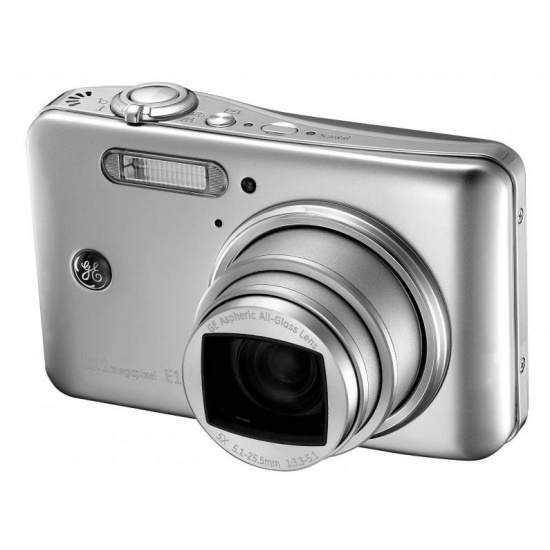 GE E1050TW 10.1 Megapixel Digital Camera w/Panorama (Silver) Image