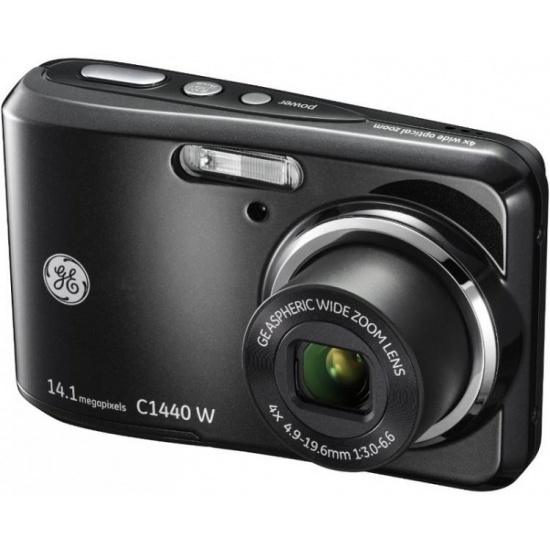 GE C1440W 14.1 Megapixel Black Digital Camera, 4X Optical Zoom, 2.7-inch Screen Image