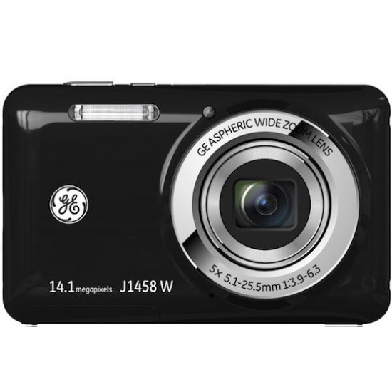 GE J1458W 14.1 Megapixel Black Digital Camera, 5X Optical Zoom, 2.7-inch Screen Image