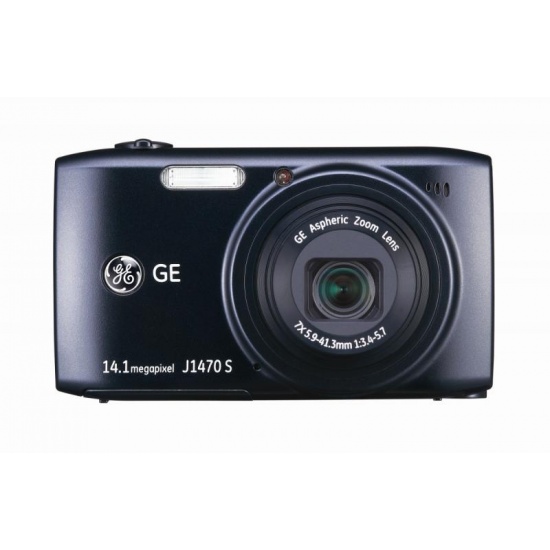 GE J1470S 14.1 Megapixel Digital Camera, 7X Optical Zoom, Panorama (Black) Image