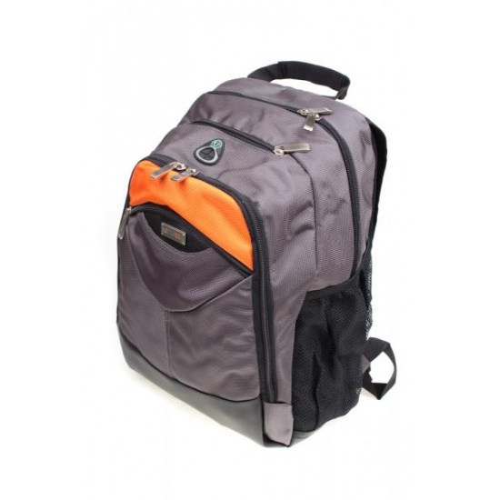 GEEQ Almeria Laptop Backpack - up to 15.6 inch - Grey/Orange colour Image