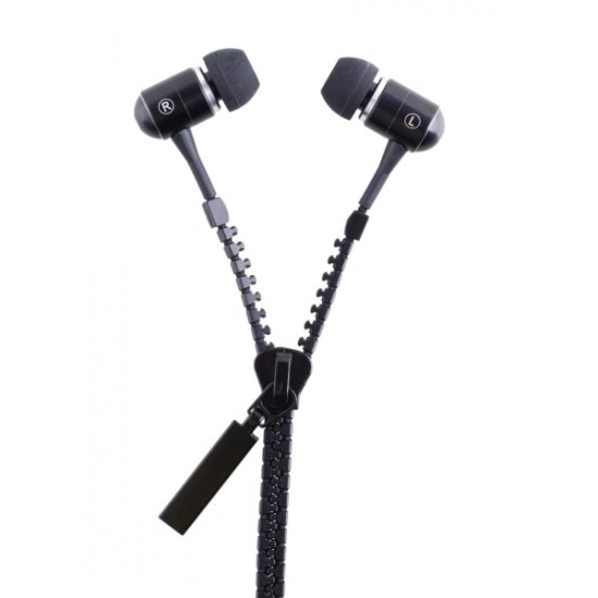 GEEQ Black Zip-Style Noise-isolating Earphone with Microphone Image