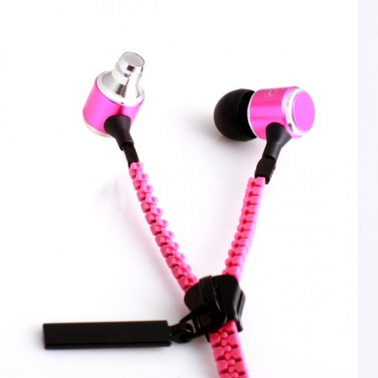 GEEQ Pink Zip-Style Noise-isolating Earphone with Microphone Image