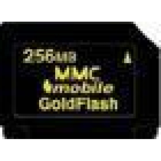 256Mb GoldFlash MMC Mobile 132x Speed (Dual Voltage RS-MMC) memory card Image