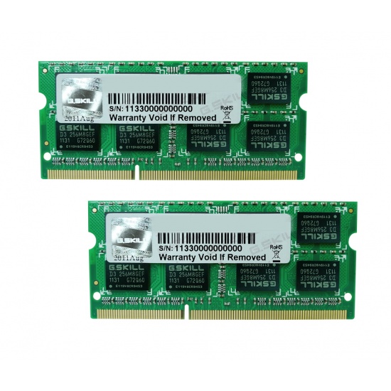 8GB G.Skill DDR3 PC3-10666 CL9 SQ Series Dual channel laptop memory kit (2x4GB) Image