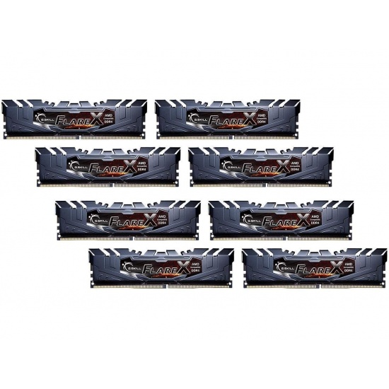 128GB G.Skill Flare X DDR4 2933MHz PC4-23400 for AMD Ryzen CL14 Octuple Channel Kit (8x16GB) Image