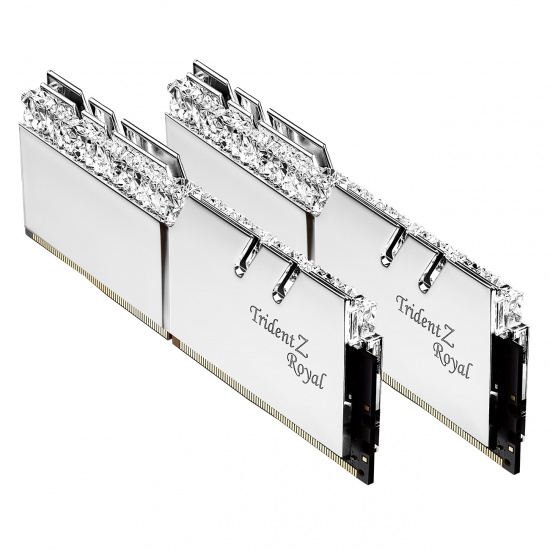 32GB G.Skill DDR4 Trident Z Royal Silver 3200Mhz PC4-25600 CL16 1.35V Dual Channel Kit (2x16GB) Image