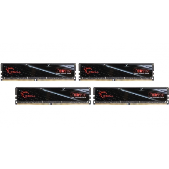 64GB G.Skill Fortis DDR4 2400MHz PC4-19200 CL15 AMD Compatible Quad Channel Kit (4x 16GB) Image