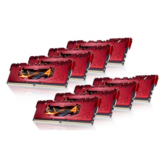 64GB G.Skill Ripjaws 4 DDR4 2133MHz PC4-17000 CL15 Octuple Channel kit (8x 8GB) Red Image