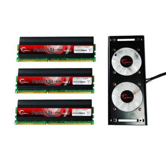 6GB G.Skill DDR3 PC3-17066 2133MHz Perfect Storm (9-9-9-24) Triple Channel kit w/ active cooling fan Image