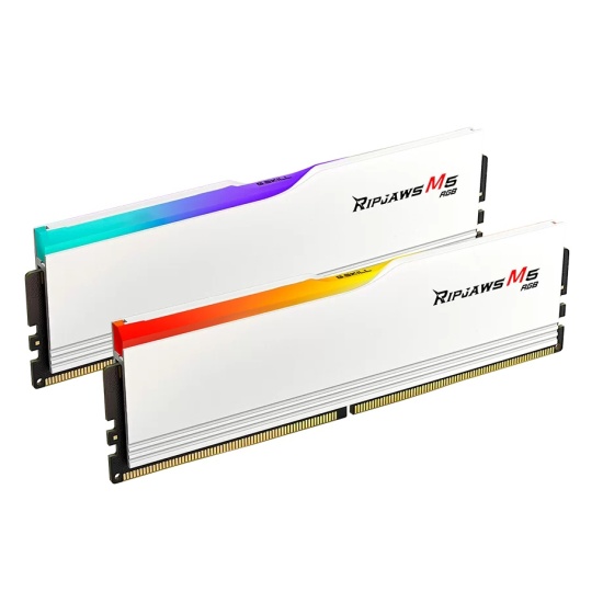 32GB G.Skill Ripjaws M5 RGB DDR5 5200MHz Dual Channel Kit (2x 16GB) CL40 1.10V White Edition Image