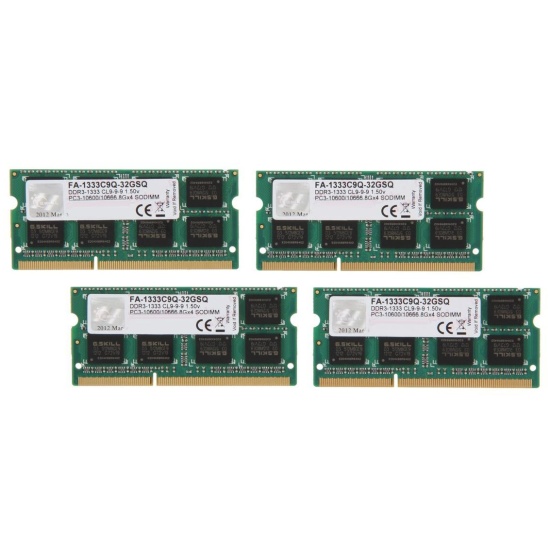 32GB G.Skill DDR3 1333MHz PC3 10600 (4x 8GB) for Apple Memory Upgrade Image