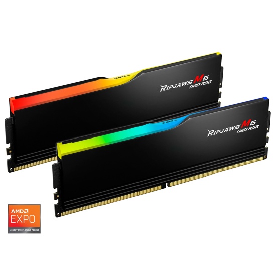 32GB G.Skill Ripjaws M5 Neo RGB DDR5 6000MHz Dual Channel Kit (2x 16GB) CL36 1.25V Black Edition Image