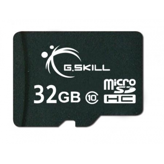 32GB G.Skill microSDHC CL10 memory card with SD adapter Image