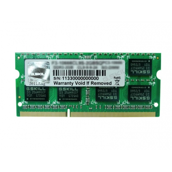 8GB G.Skill DDR3 PC3-10666 CL9 SQ Series 1333MHz single laptop memory module Image