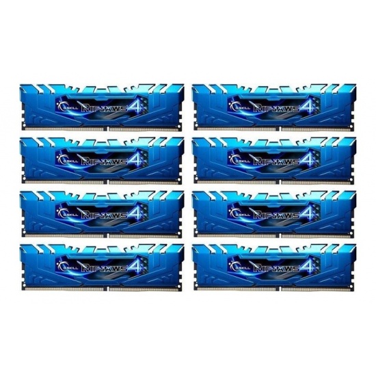 32GB G.Skill Ripjaws 4 DDR4 3000MHz PC4-24000 CL15 Quad2 Channel kit (8x4GB) Blue Image