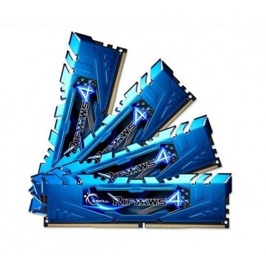 32GB G.Skill Ripjaws 4 DDR4 2400MHz PC4-19200 CL15 Quad Channel kit (4x8GB) Blue Image