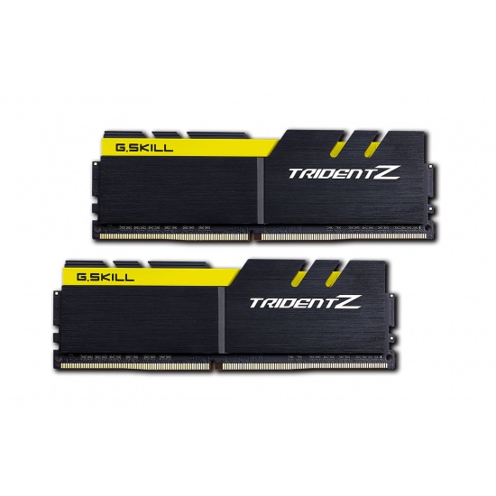 32GB G.Skill DDR4 Trident Z 3200Mhz PC4-25600 CL15 Yellow/Black 1.35V Dual Channel Kit (2x16GB) Image