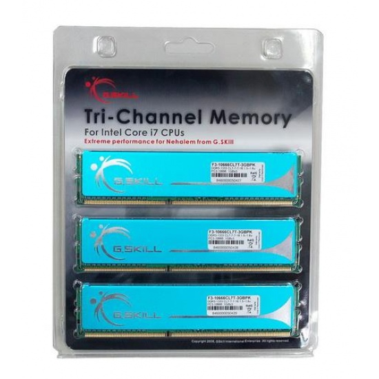 6GB G.Skill DDR3 PC3-10666 (1333MHz) CL7-7-7-18 Triple Channel kit PK Series Image