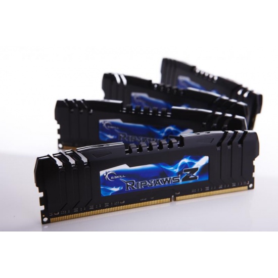 16GB G.Skill DDR3 PC3-19200 RipjawsZ Series for Intel X79 (9-11-10-28) w/active cooling fans Quad Channel kit 4x4G Image