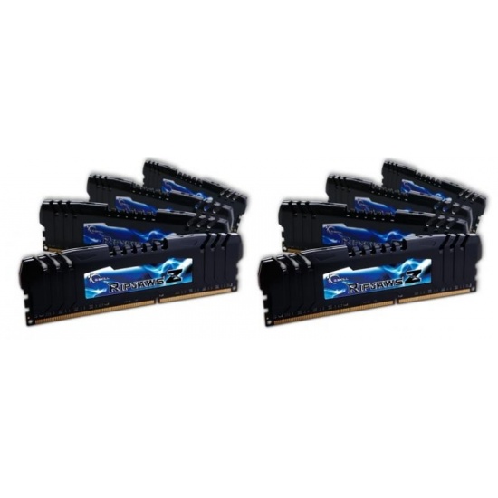 32GB G.Skill DDR3 PC3-17000 RipjawsZ Series for Intel X79 (9-11-10-28) Quad2 Channel kit 8x4GB Image