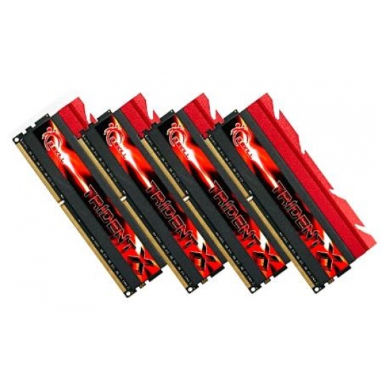 16GB G.Skill DDR3 PC3-21300 2666MHz TridentX CL11 (11-13-13-35) Quad Channel kit + Cooling fan Image