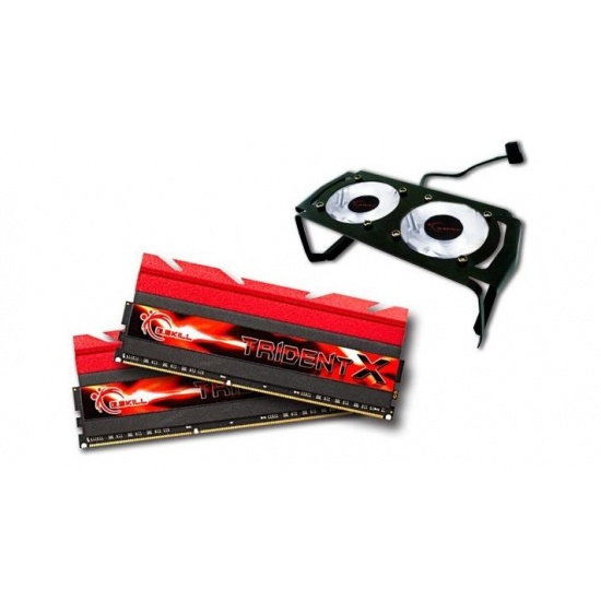 16GB G.Skill DDR3 PC3-21300 2666MHz TridentX CL12 (12-13-13-35) Dual Channel kit + Cooling fan Image