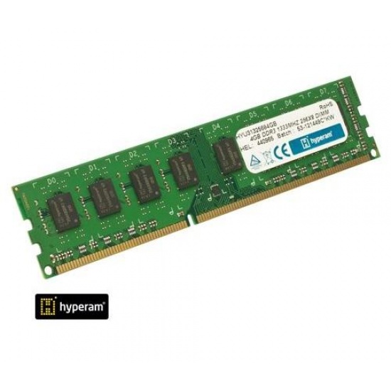 4GB Hyperam DDR3 1333MHz CL9 PC3-10600 Desktop memory module Image